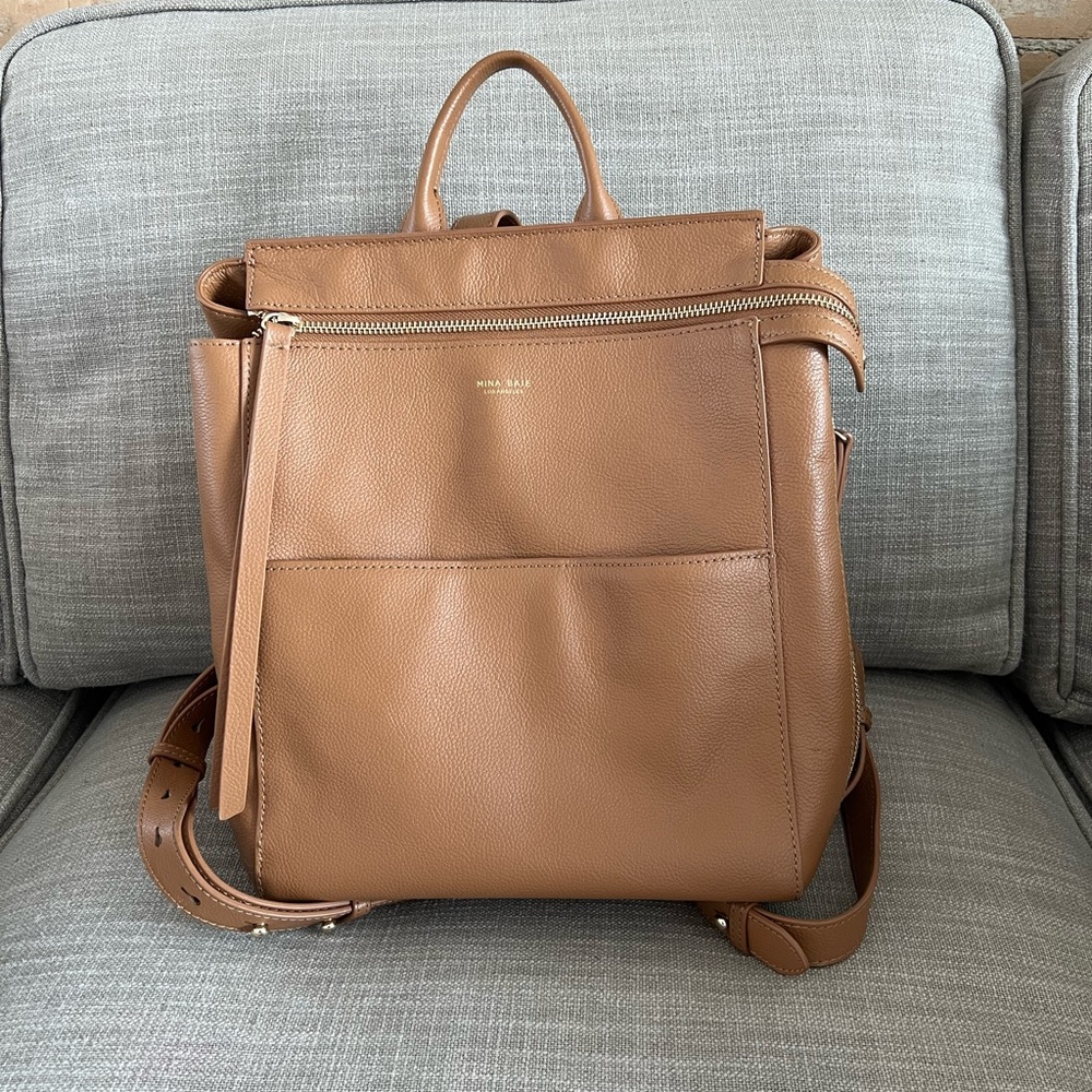 Mina Baie Mini Harper- Tan Leather
